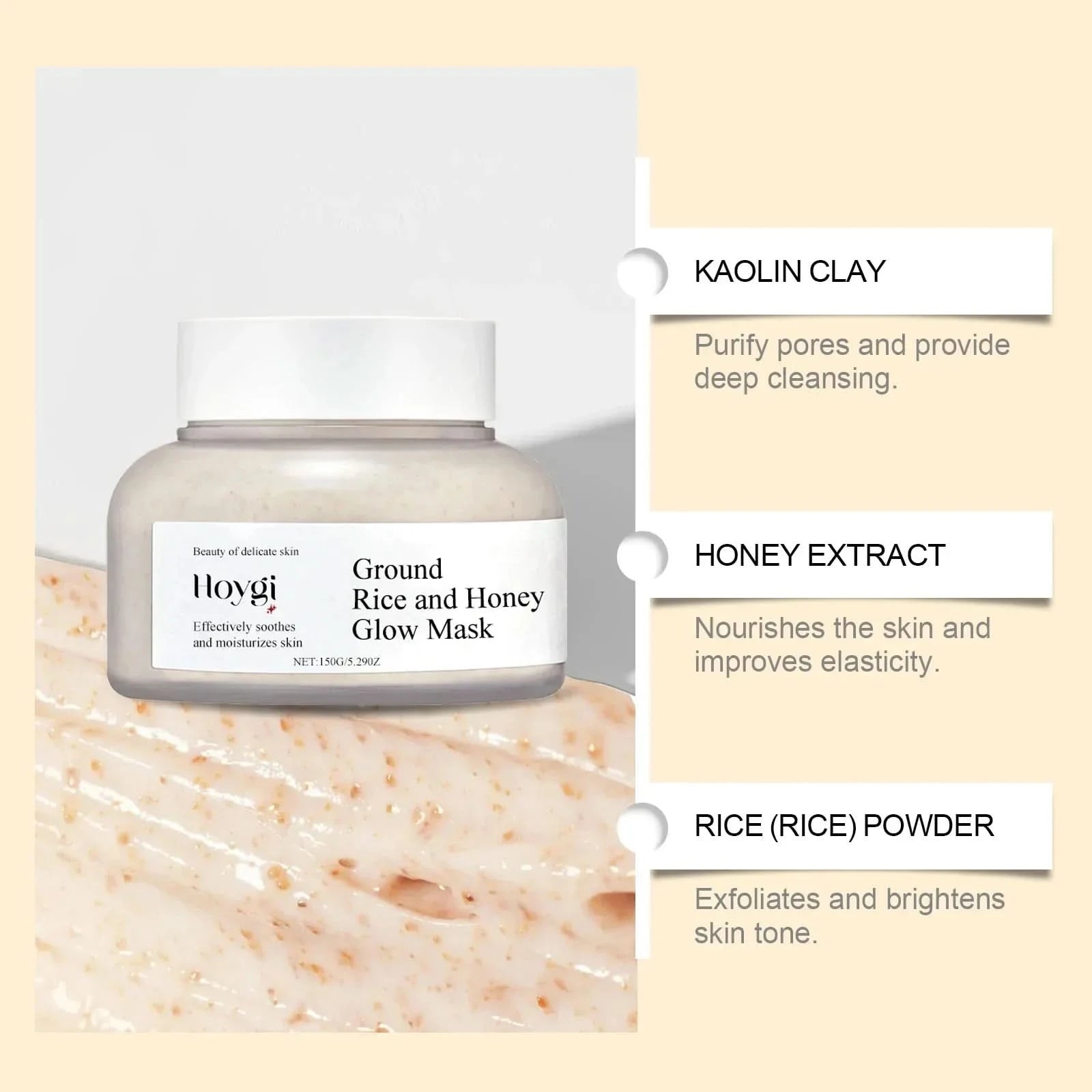Glow & Heal: Rice & Honey Mask – Targets acne, fades scars, hydrates deeply, and reveals radiant skin. - MyHydroSkin